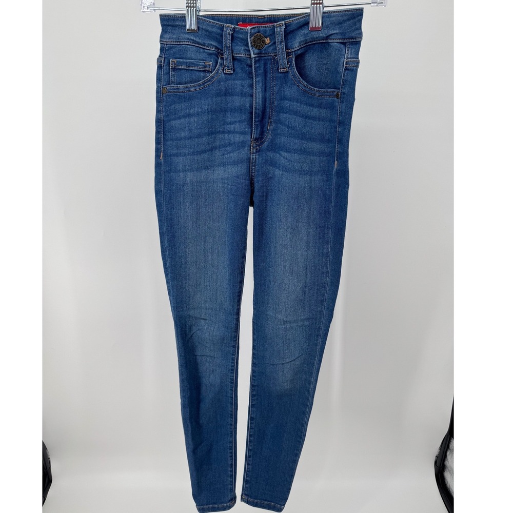 Guess High Rise Skinny Jeans Womens 24 Medium Wash Blue‎ QBBA39 D4R00